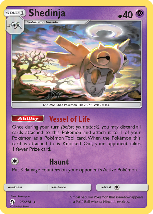 Shedinja 95/214 Rare | Lost Thunder | Pokemon Card