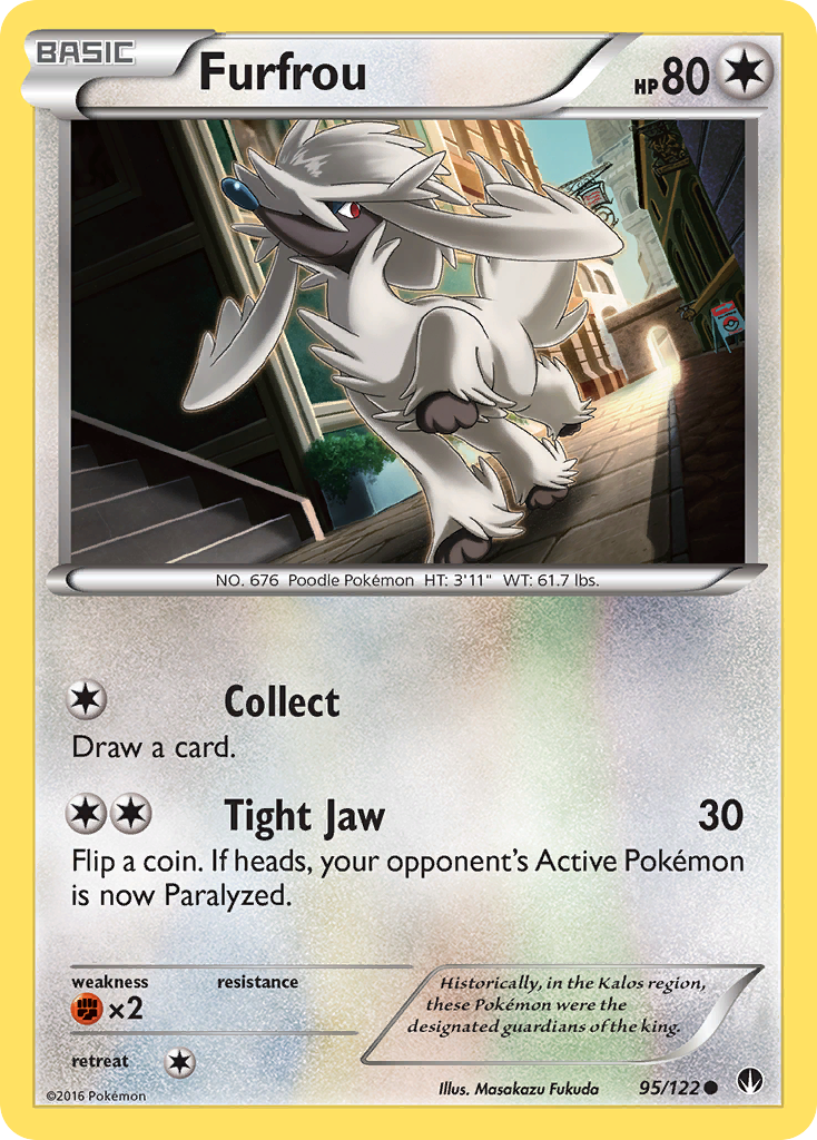 Furfrou 95/122 Common | BREAKpoint | Pokemon Card