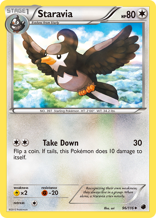 Staravia 96/116 Uncommon | Plasma Freeze | Pokemon Card