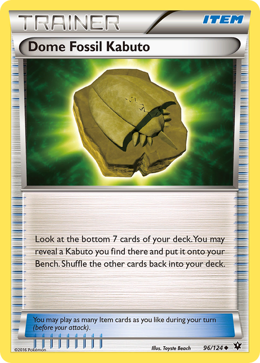 Dome Fossil Kabuto 96/124 Uncommon | Fates Collide | Pokemon Card