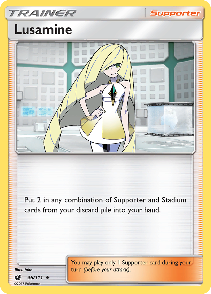 Lusamine 96/111 Uncommon | Crimson Invasion | Pokemon Card