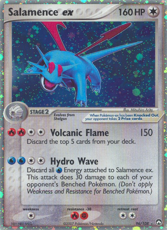 Salamence ex 96/108 Rare Holo EX | Power Keepers | Pokemon Card