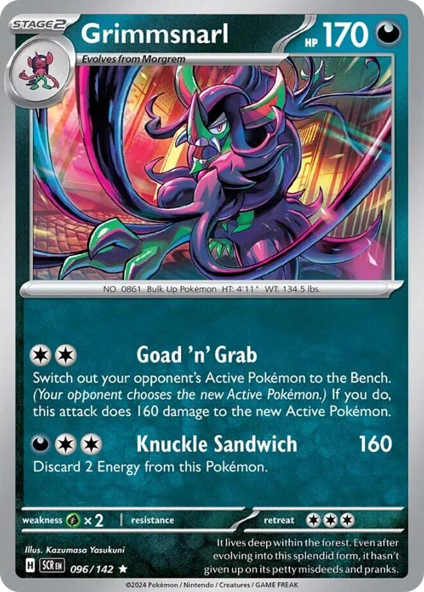 Grimmsnarl 96/142 Rare | Stellar Crown | Pokemon Card