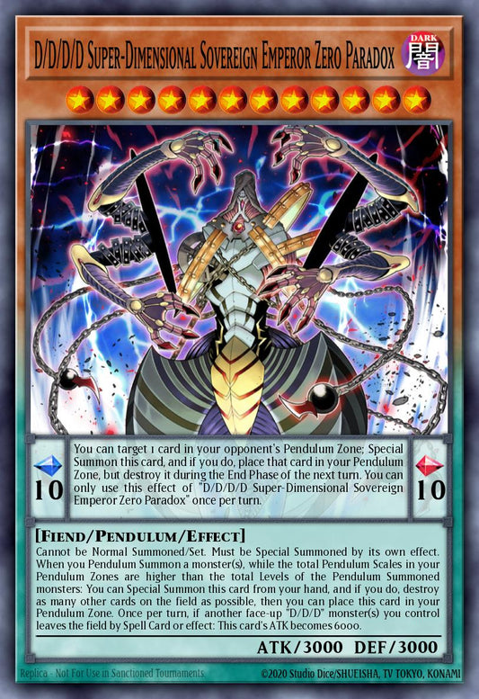 D/D/D/D SuperDimensional Sovereign Emperor Zero Paradox - BLMR-EN046 Ultra Rare | Yu-Gi-Oh! Card