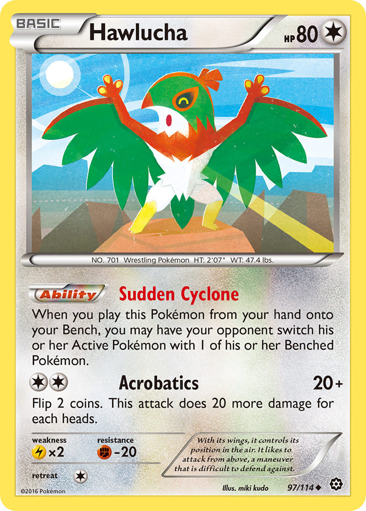 Hawlucha 97/114 Uncommon | Steam Siege | Pokemon Card