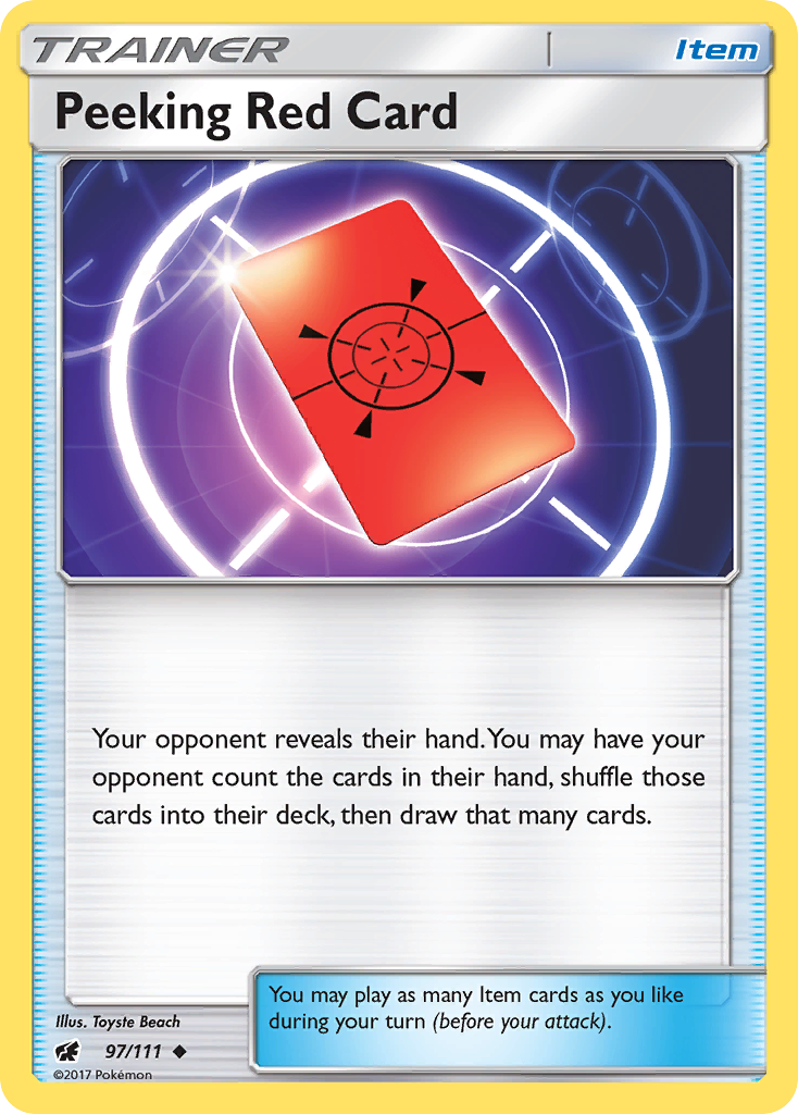 Peeking Red Card 97/111 Uncommon | Crimson Invasion | Pokémon Card