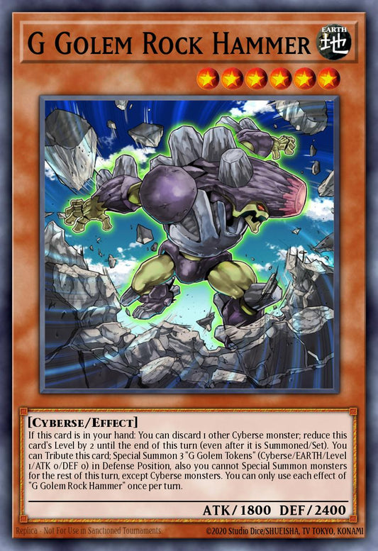 G Golem Rock Hammer - BLCR-EN040 Ultra Rare | Yu-Gi-Oh! Card