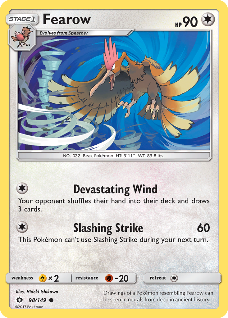 Fearow 98/149 Common | Sun & Moon | Pokemon Card