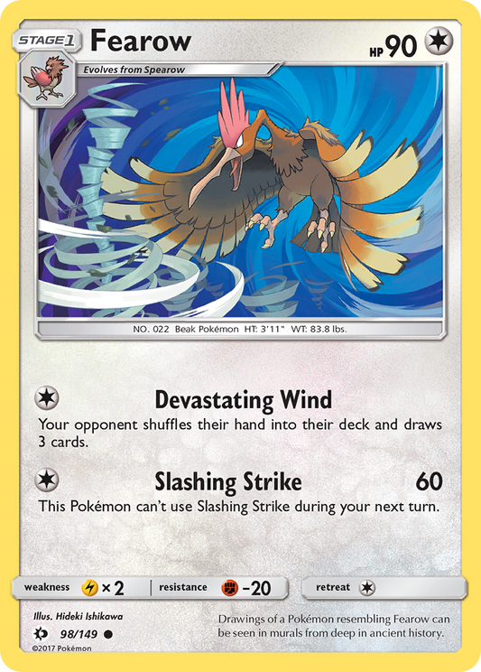 Fearow 98/149 Common | Sun & Moon | Pokemon Card