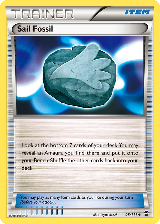 Sail Fossil 98/111 Uncommon | Furious Fists | Pokemon Card