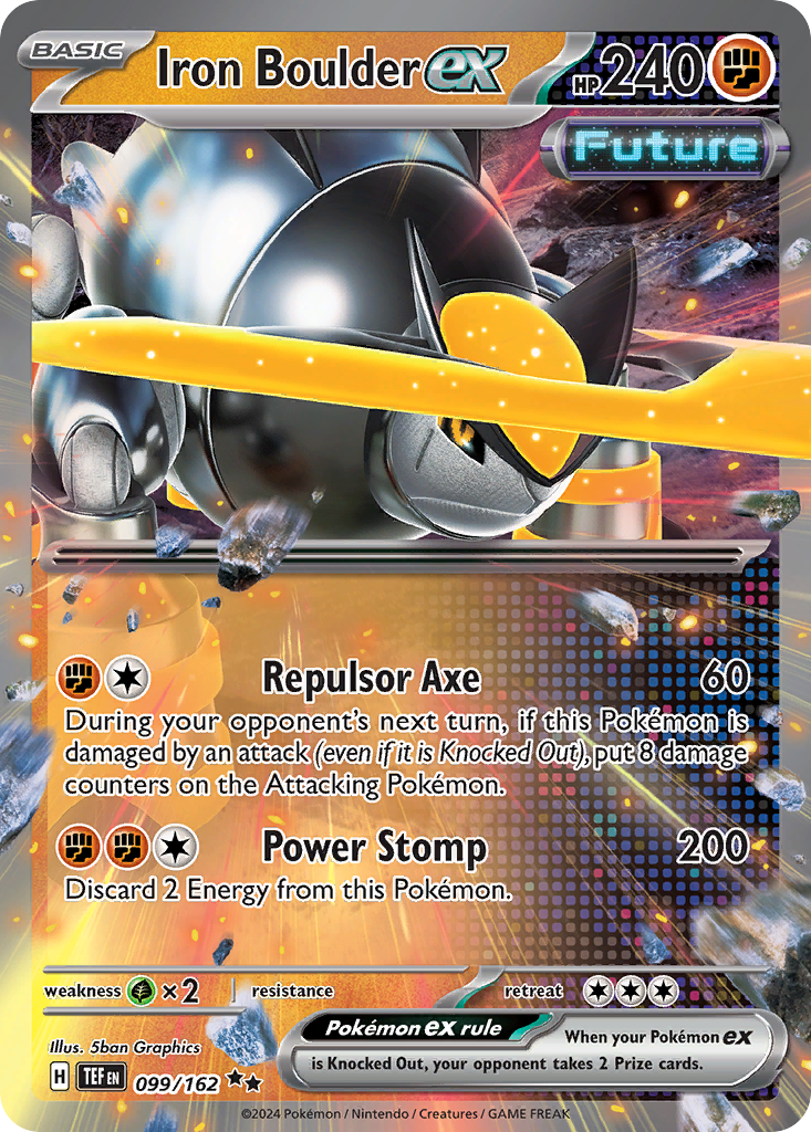 Iron Boulder ex 99/162 Double Rare | Temporal Forces | Pokemon Card