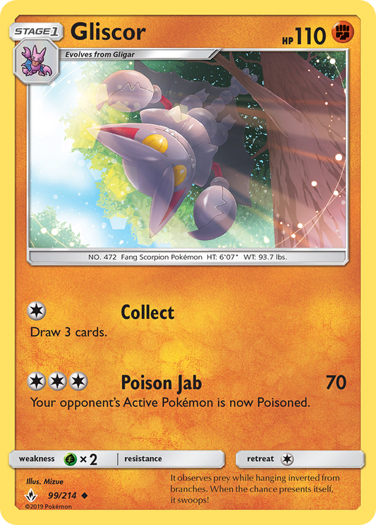 Gliscor 99/214 Uncommon | Unbroken Bonds | Pokemon Card