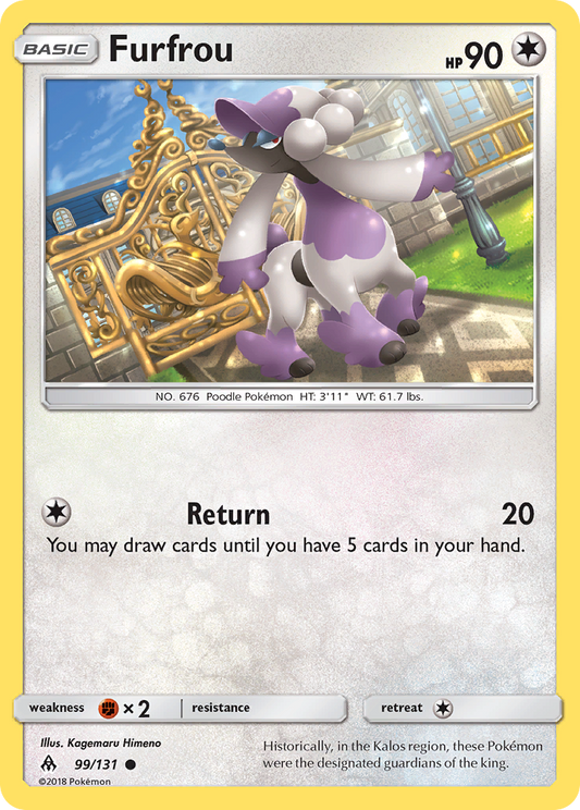 Furfrou 99/131 Common | Forbidden Light | Pokemon Card