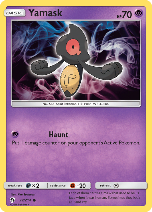 Yamask 99/214 Common | Lost Thunder | Pokemon Card