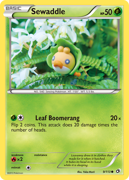 Sewaddle 9/113 Common | Legendary Treasures | Pokemon Card