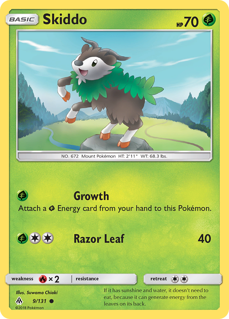 Skiddo 9/131 Common | Forbidden Light | Pokemon Card