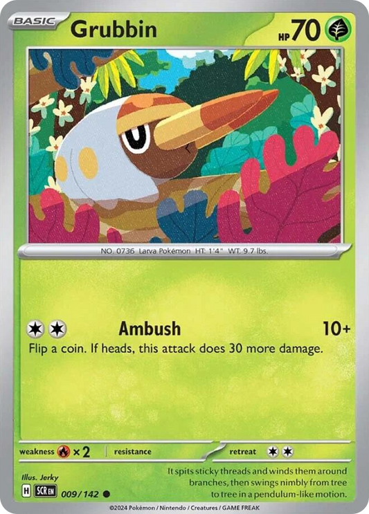 Grubbin 9/142 Common | Stellar Crown | Pokemon Card