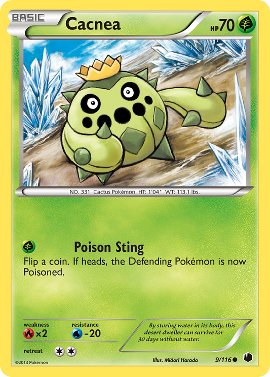 Cacnea 9/116 Common | Plasma Freeze | Pokemon Card