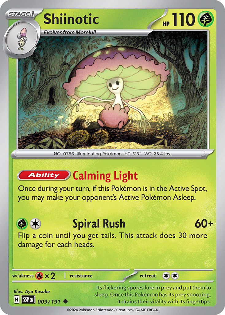 Shiinotic 9/191 Uncommon | Surging Sparks | Pokemon Card