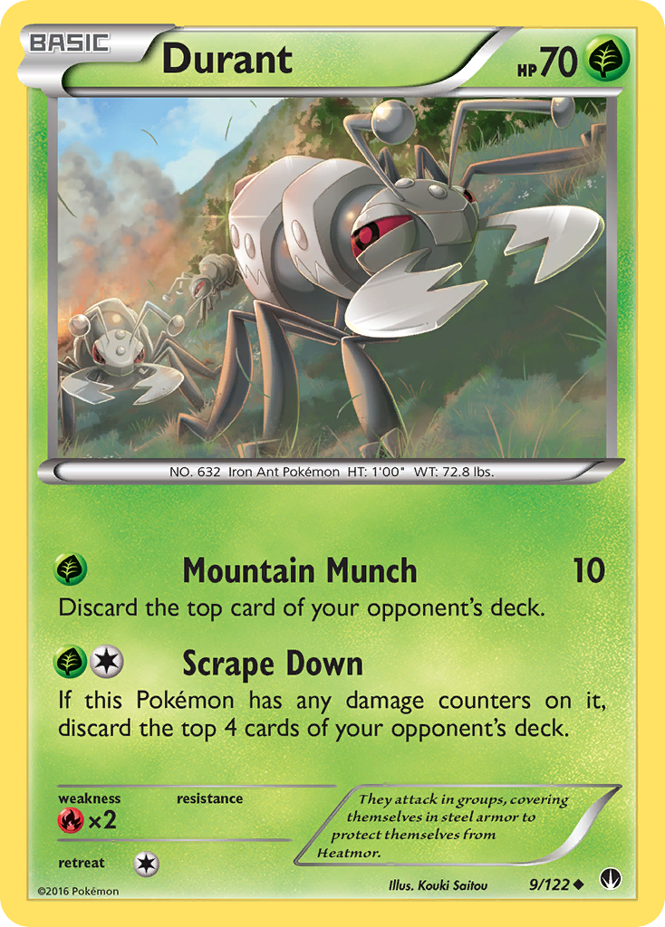 Durant 9/122 Uncommon | BREAKpoint | Pokemon Card