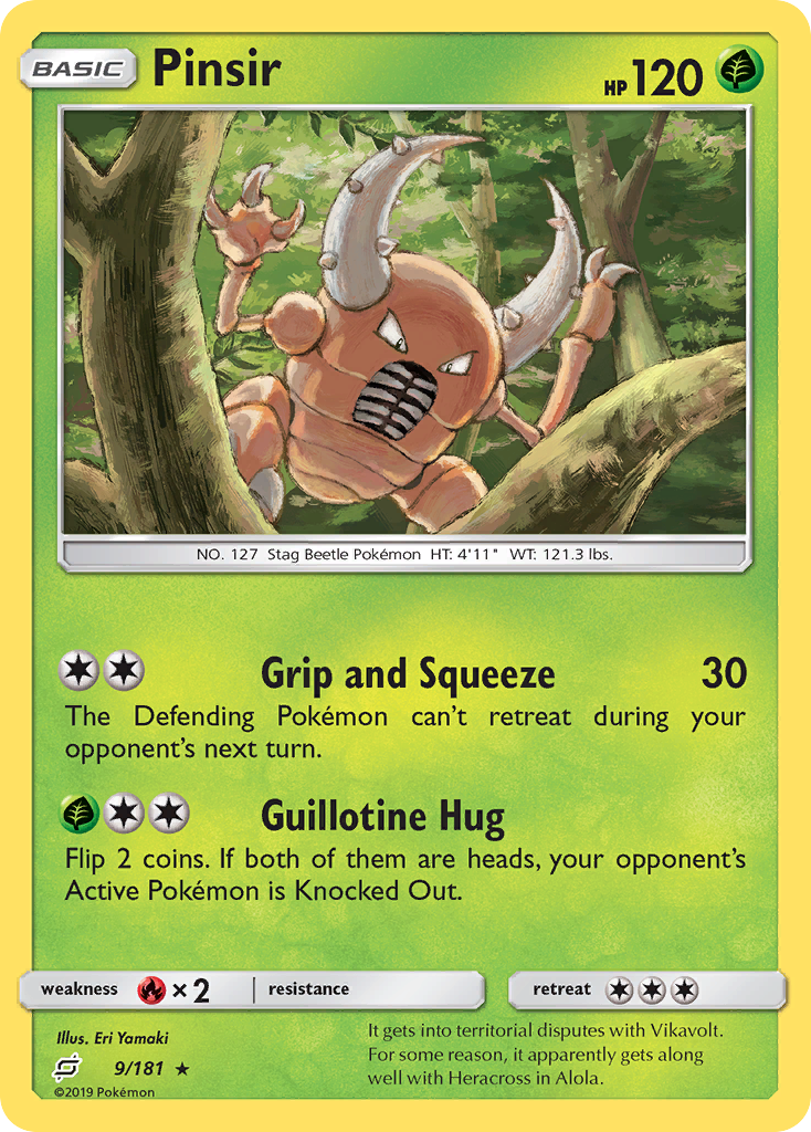 Pinsir 9/181 Rare | Team Up | Pokemon Card