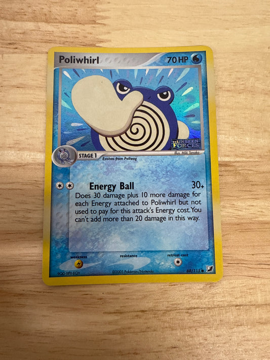 Poliwhirl 68/115 Holo | Unseen Forces | Pokemon Card