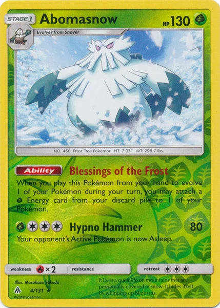 Abomasnow 4/131 Reverse Holo | Forbidden Light | Pokemon Card