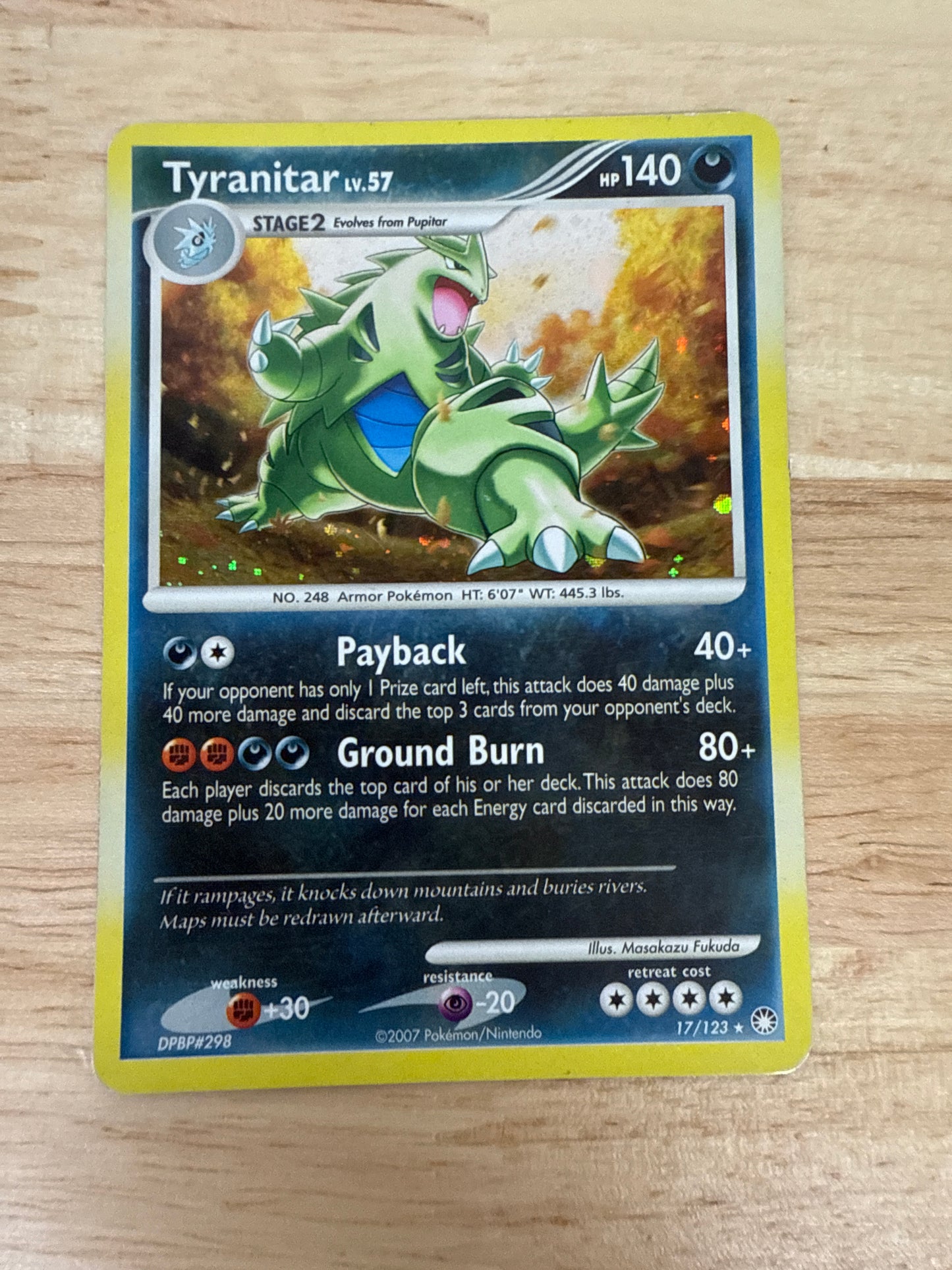 Tyranitar 17/123 Rare Holo | Mysterious Treasures | Pokemon Card