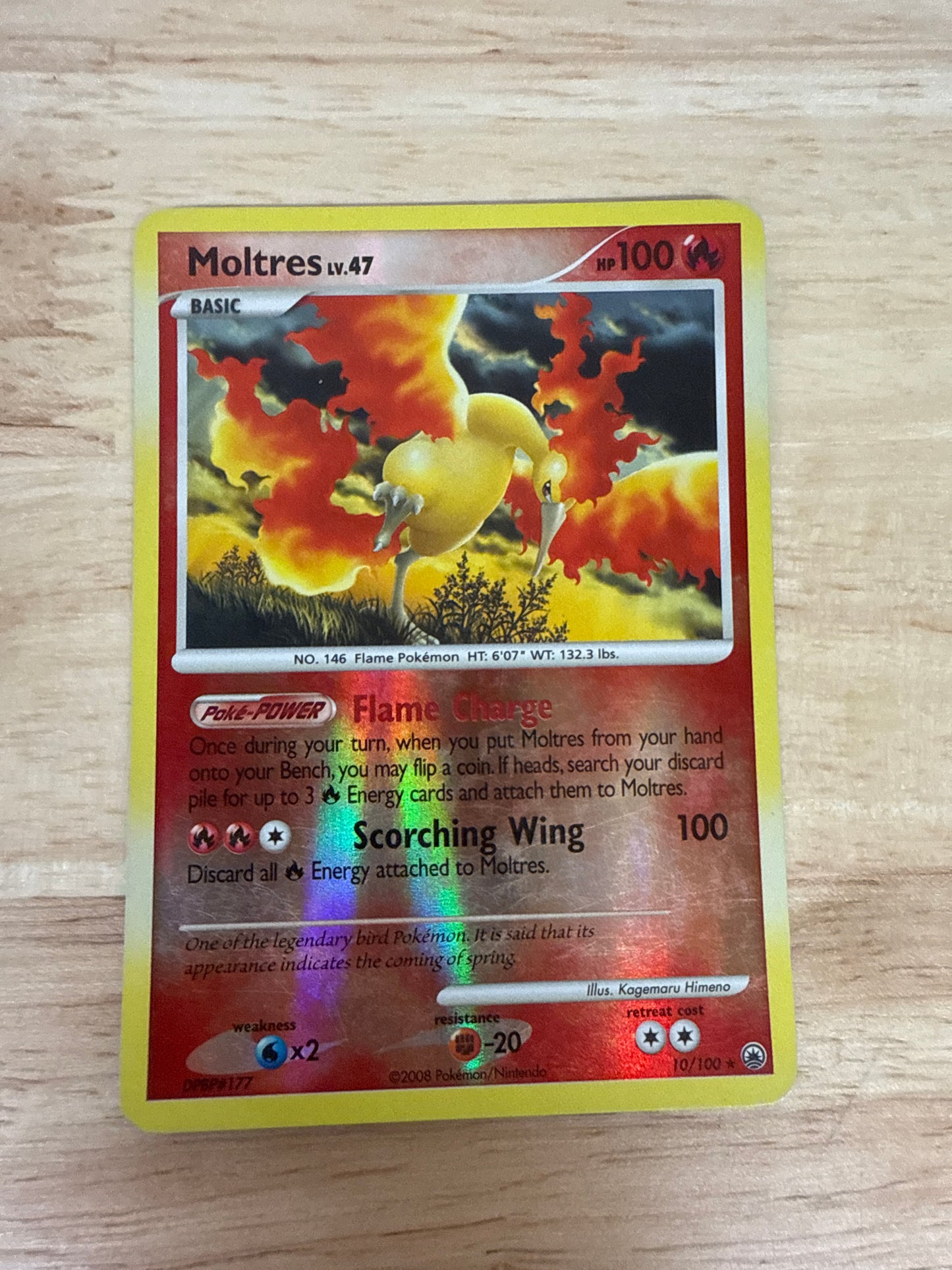 Moltres 10/100 Reverse Holo | Majestic Dawn | Pokemon Card