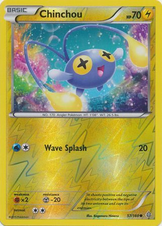 Chinchou 57/160 Reverse Holo | Primal Clash | Pokemon Card