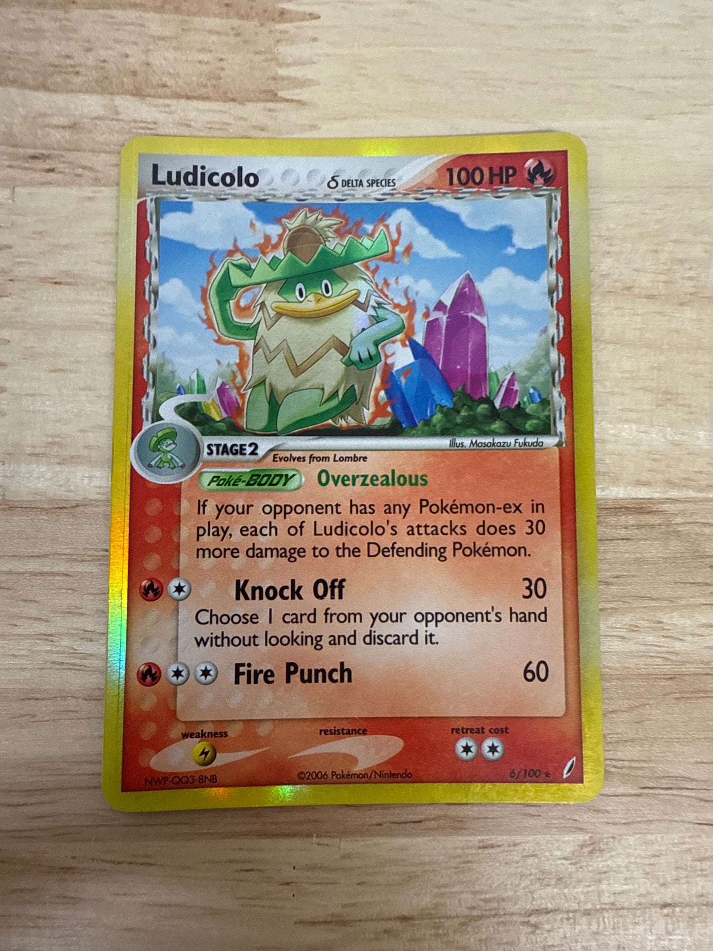 Ludicolo δ 6/100 Rare Holo | Crystal Guardians | Pokemon Card