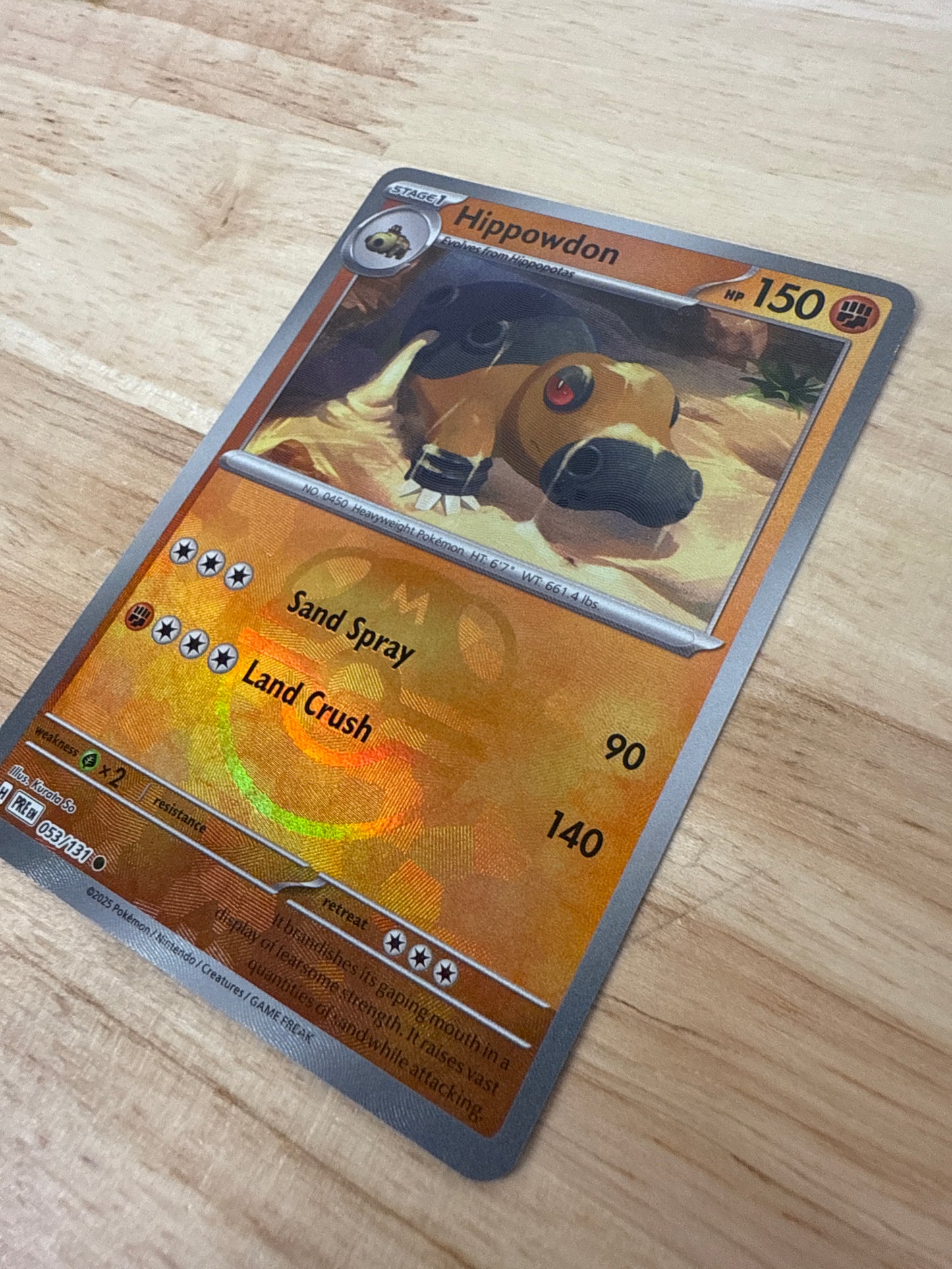 Hippowdon 53/131 Masterball Holo | Prismatic Evolutions | Pokemon Card