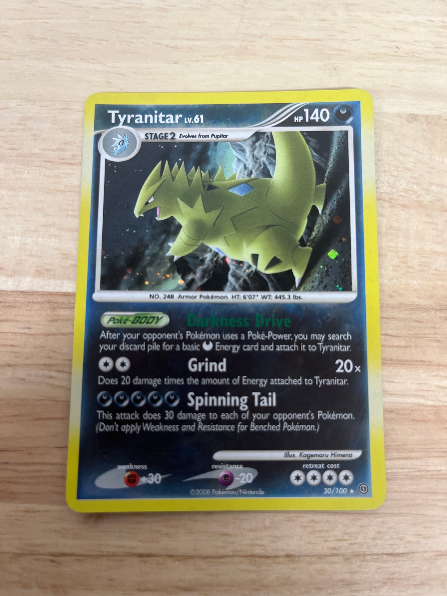 Tyranitar 30/100 Rare | Stormfront | Pokemon Card