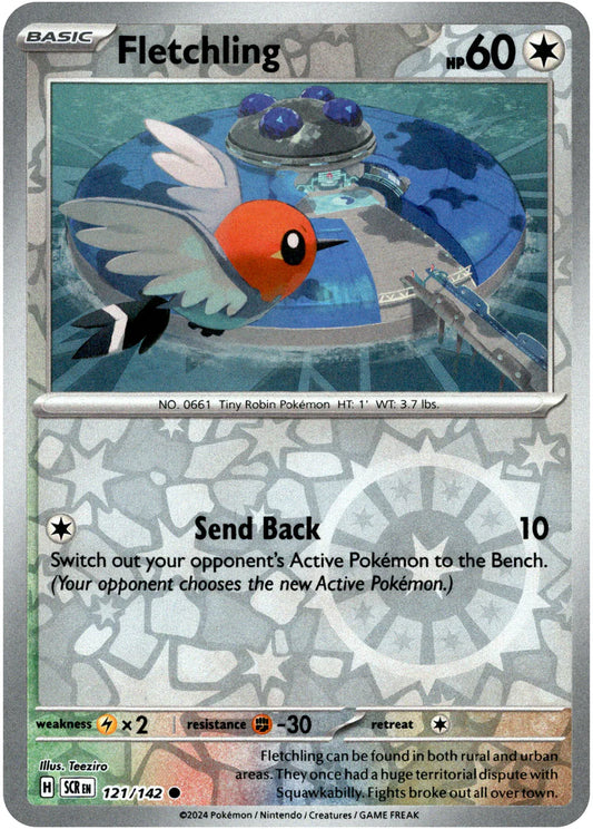 Fletchling 121/142 Reverse Holo | Stellar Crown | Pokemon Card