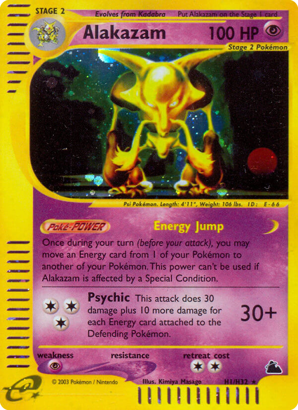 Alakazam H1/144 Rare Holo | Skyridge | Pokemon Card