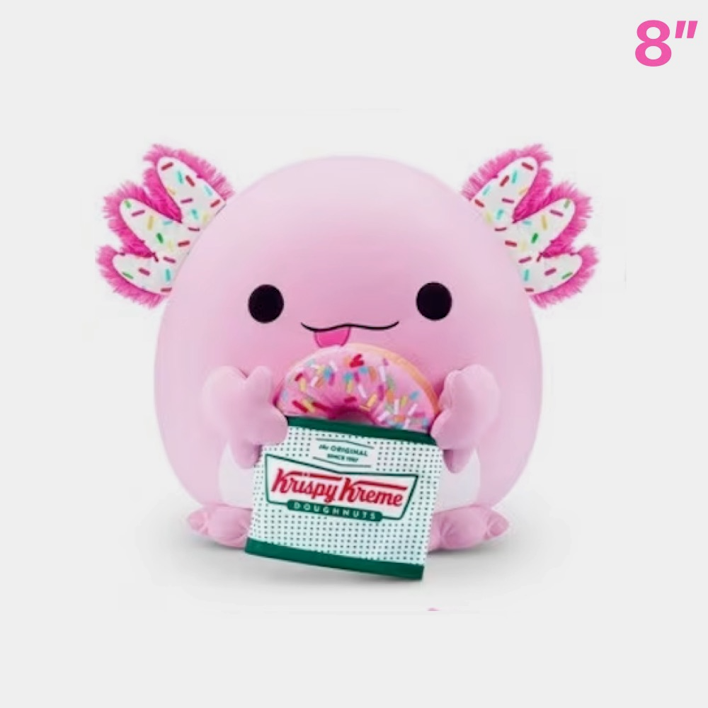 Abbie Krispy Kreme Axolotl ~ Series 2 Zuru Snackles Plush Mini Plush 8"