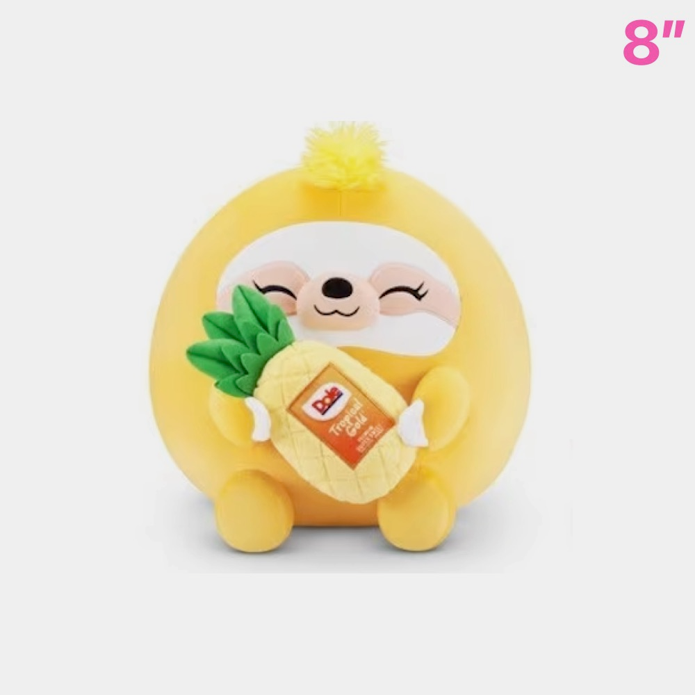 Sandy Dole Tropical Gold Pineapple Sloth ~ Series 2 Zuru Snackles Plush Mini Plush 8"