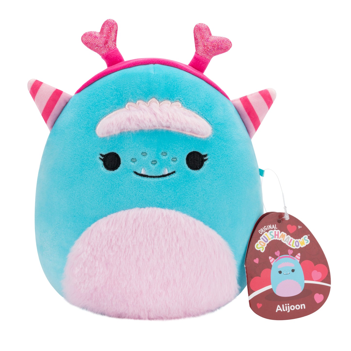 Alijoon the Sky Blue Monster Valentine's Day ~ 7.5" Squishmallow Plush