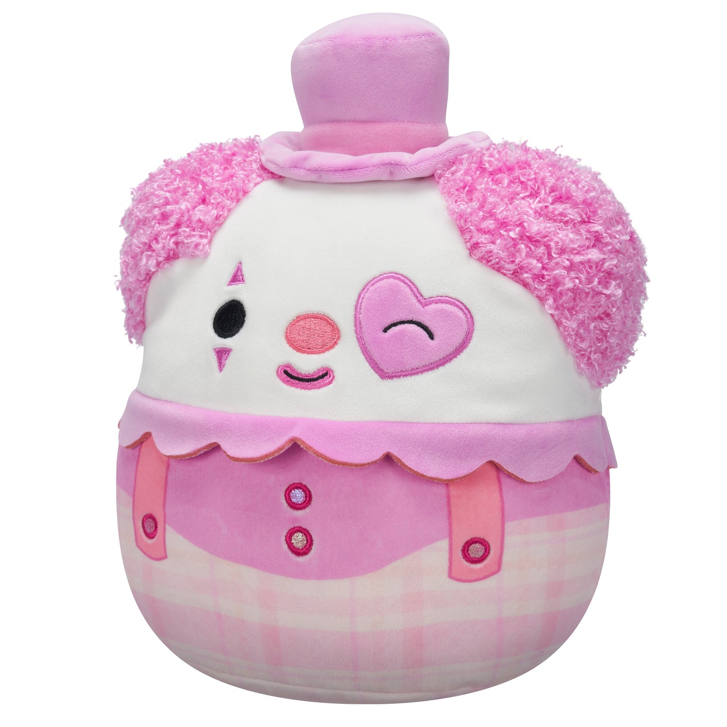 Cupid Winking Pink Clown Valentine's Day ~ 7.5" Squishmallow Plush