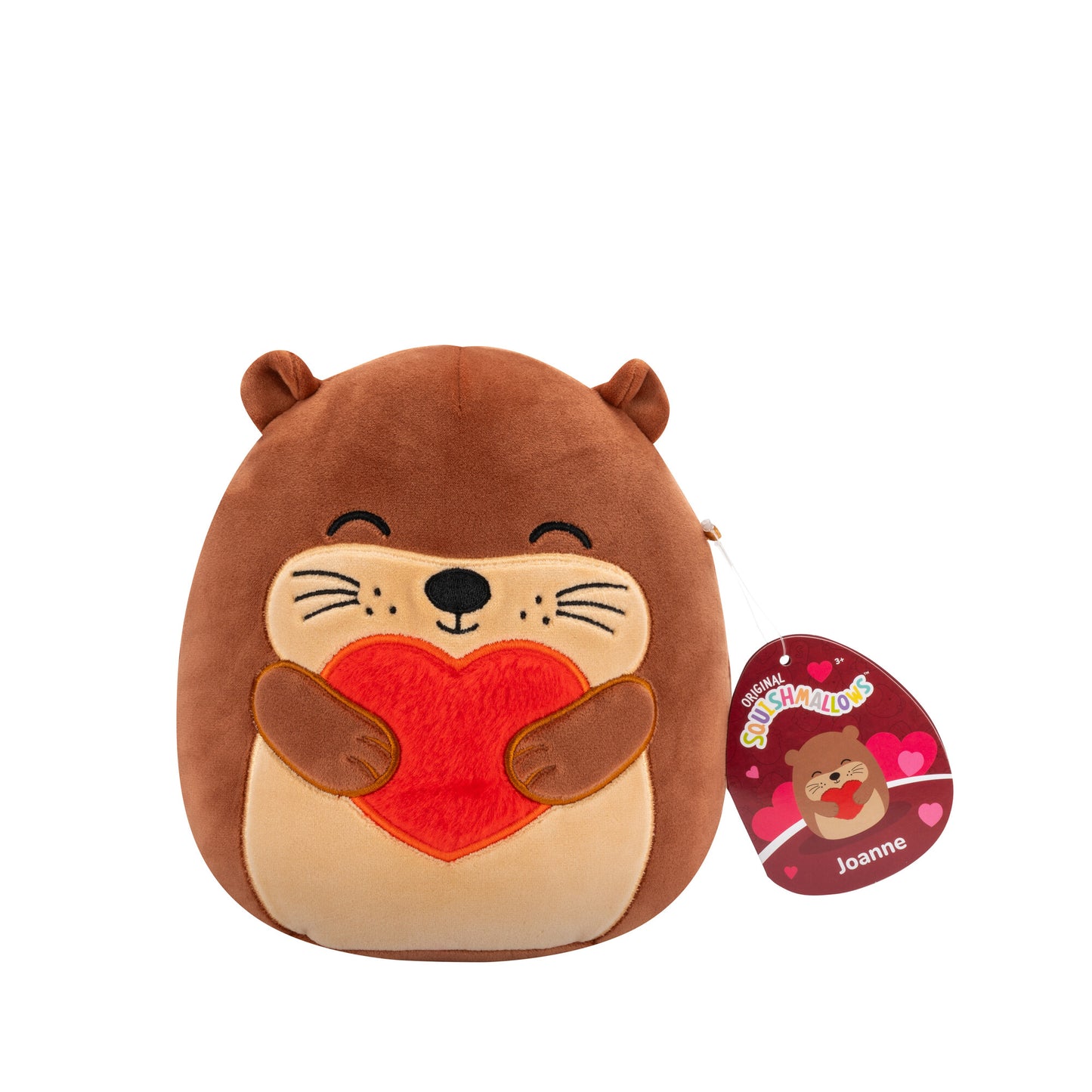 Joanne the Brown Sea Otter Valentine's Day ~ 7.5" Squishmallow Plush