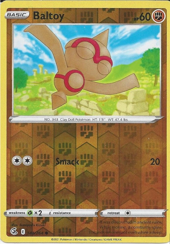 Baltoy 144/264 Reverse Holo | Fusion Strike | Pokemon Card