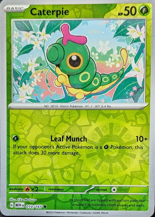 Caterpie 10/165 Reverse Holo | 151 | Pokemon Card