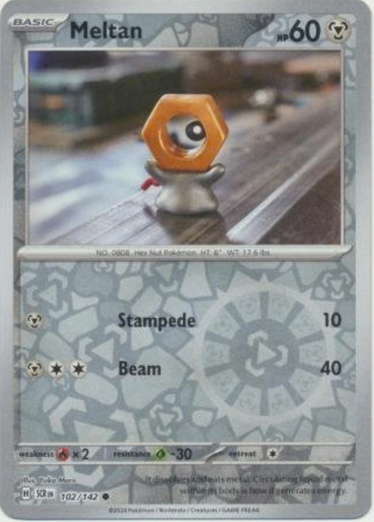 Meltan 102/142 Reverse Holo | Stellar Crown | Pokemon Card