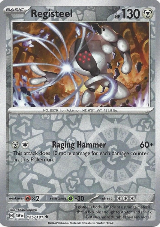 Registeel 125/191 Reverse Holo | Surging Sparks | Pokemon Card