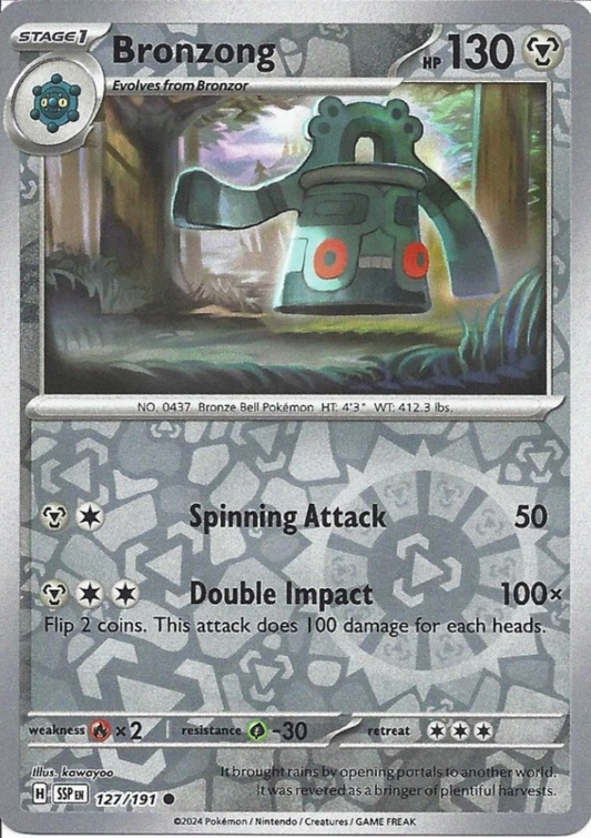 Bronzong 127/191 Reverse Holo | Surging Sparks | Pokemon Card