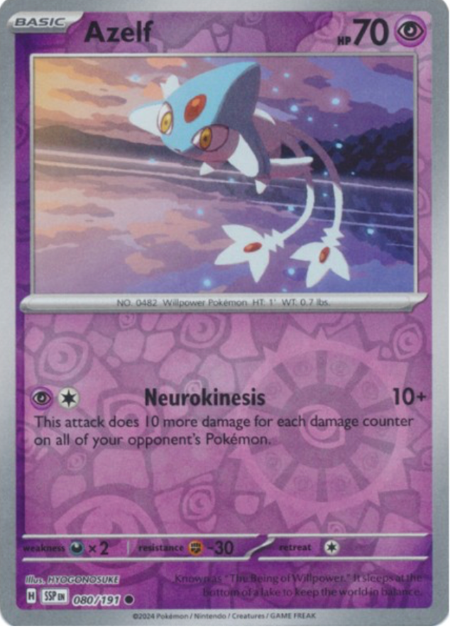 Azelf 80/191 Reverse Holo | Surging Sparks | Pokemon Card