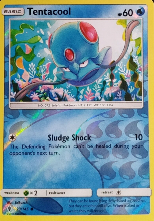 Tentacool 23/145 Reverse Holo | Guardians Rising | Pokemon Card