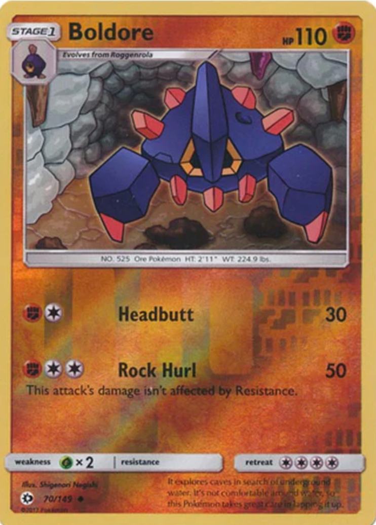 Boldore 70/149 Reverse Holo | Sun & Moon | Pokemon Card