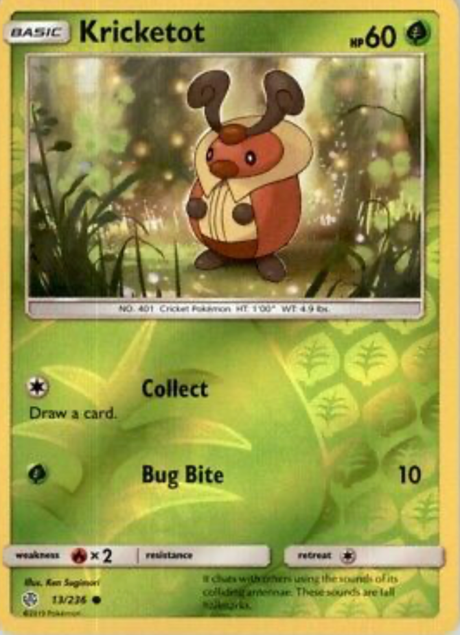 Kricketot 13/236 Reverse Holo | Cosmic Eclipse | Pokemon Card