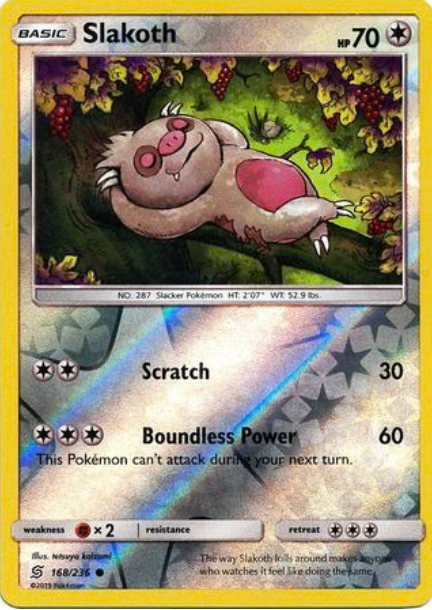 Slakoth 168/236 Reverse Holo | Unified Minds | Pokemon Card